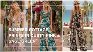 🏡 Summer Cottage Prints in Dusty Pink & Sage Green | Effortless Grandmacore Fits