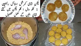 Chicken Shami Kabab Recipe | Chicken Daal Shami Kabab Recipe By Qarni Food Factory