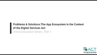 Problems & Solutions: The App Ecosystem in the Context of the Digital Services Act - Part 1