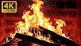 🔥 Pure Fire Ambience: Cozy 4K Fireplace | Gentle Wood Crackles for Focus, Meditation & Tranquility