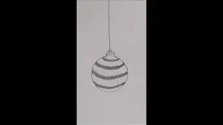 Easy Christmas ball drawing for beginners | very easy drawings #shorts #harmonyarts #diy