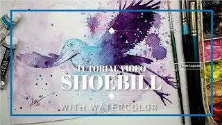Tutorial video #84 – SHOEBILL the painting process [time-lapsed]