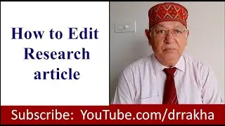 How to edit research article?