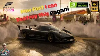 How fast to destroy - Ultra Realistic Gray Pagani Drift &mdash; Forza Horizon 5! RTX 5090