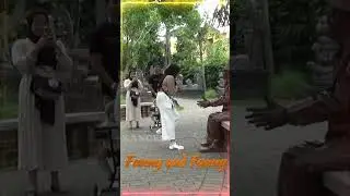 PRANK PATUNG COKLAT GADIS NGAJAK SALAMAN KOK MALAH  KABUR WKWKWK