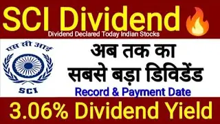 SCI Share Dividend Declared Today Shipping Corp. Share Dividend Yield 3.06% PSU Stock Finshots