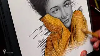 speed drawing- black and white VS color - youssart