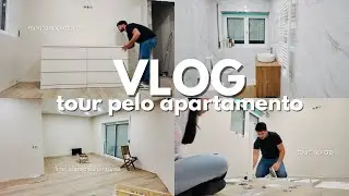 TOUR PELO APARTAMENTO EM OBRAS, MONTANDO MÓVEL, FINALIZANDO A PINTURA