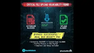🚨 File Upload Bypass leads to stored XSS Earned Me $$$ |  hackwithrohit | bug bounty POC