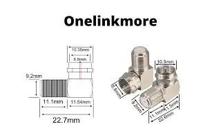 Onelinkmore | Coaxial Cable Right Angle Connector F Type Female - Coax Cable and Wall Plates