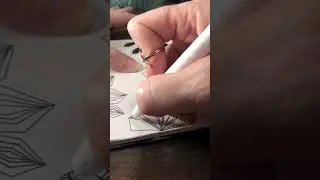 Easy Zentangle Crystal Drawing Tutorial for Beginners with @ohuhuart_official  Fineliners