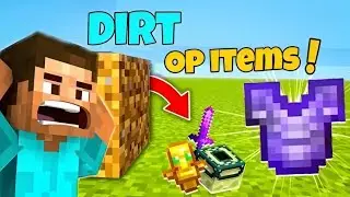Minecraft, But Dirt are gives op item's 😱 #minecraft #viral #dirtareop #viralvideo