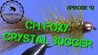 Fly Tying the Cone Head Foxy Crystal Bugger Fly pattern Woolly Bugger Variation - Ep 92  PF