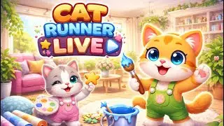 CAT RUNNER LIVE | 4K UHD | gaming #games #catgames #subwaysurfers #gaming #livestream #games #live