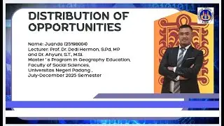 Distribution of Opportunities | Juanda | Magister Pendidikan Geografi FIS UNP