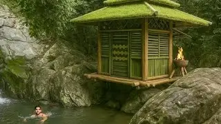 My Private Home on River #home #viral #creative #woodworking #rishta  #dreamcrafts5#survivalbuilder 