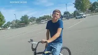 Talking about Evans new bike and hitting a couple of jumps