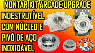 CONTROLE ARCADE INDESTRUTÍVEL COM O KIT ARCADE OTTO DIY V5 + NÚCLEO E PIVÔ DE AÇO INOXIDÁVEL