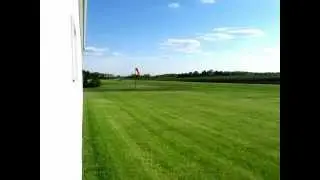 Cabin Waco Biplane Takeoff
