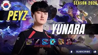 T1 Peyz YUNARA ADC + GEN Chovy POPPY Support DUO - Patch 26.1 KR Ranked | lolrec