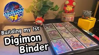Building my 1st Digimon TCG Binder and showing off my collection!