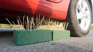 Crushing Crunchy & Soft Things by Car! EXPERIMENT CAR VS 200 NAILS
