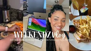 Vlog| Juicing, Early Birthday Gift, Content Creation BTS & More