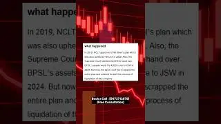 JSW Steel Hit Hard by Supreme Court 🚨 | Bhushan Power Deal Cancelled | Share Price Crash Explained