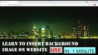 How to add background image on website | How to insert background image in html