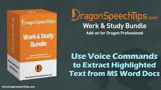 Dragon Professional MS Word voice commands | Extract highlighted text from a Word document by voice.