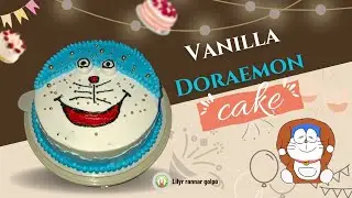 Vanilla Doraemon Cake Recipe | ভ্যানিলা ডোরেমন কেক বানানোর সহজ পদ্ধতি। Special Cartoon Cake Recipe.