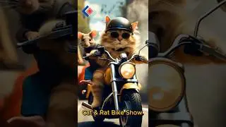 Cat & rat Bike Show #cat #rat #bike #bikeshow #littleexplorers #viralshort #viralsongs #trending