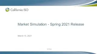 Mar 15, 2021 - Market Simulation - Spring 2021 Release