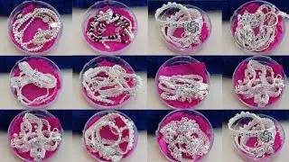 Light weight silver anklets designs with weight & price || chandi ki patli payal designs || anklets 