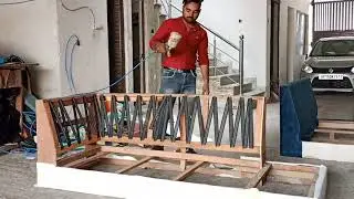 How to make L-shape  Unique style sofa set low cost high quality sofa set indian making