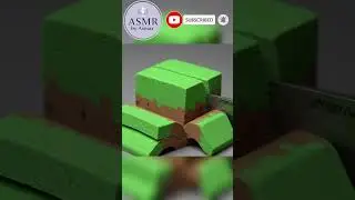 Minecraft Grass Kinetic Sand ASMR Cutting #asmr #satisfying #relax #cinematicasmr #asmrsounds