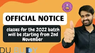 DU Official update:Delhi University(DU)classes starting for new batch from 2nd November,2022.