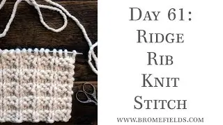 Day 61 : Ridge Rib Knit Stitch : #100daysofknitstitches