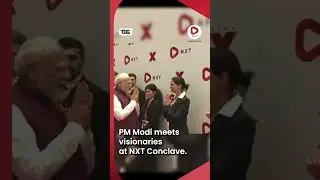#watch| PM Modi engages with top visionaries , discussing innovation, leadership, and India's future