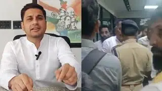 Congress leader Rashed Khan condemn the raid at the Congress war room by police.
