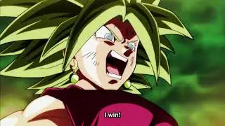 Goku's Ultra Instinct elimintes Kefla with Kamehameha (English Sub)
