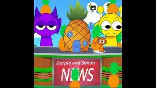 SpongeBob Pineapples 🍍 | Sprunki: Talking Simon & Durple News PYRAMIXED #shorts