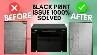 canon MF 3010 Printer Black Print Out Solution 10000000% || Black Page Printing  Problem Solved ||