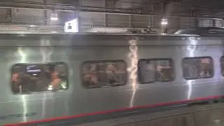 (4K 2160p60) Acela Train 2172 arriving at Newark Penn w/Power Car 2022 leading - ALC-42 #317 Prod.