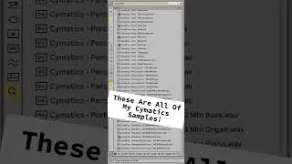 You WONT Believe My Cymatics Sample Collection!