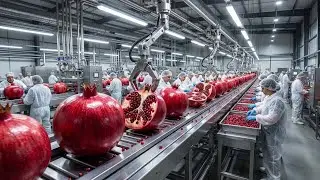 Dentro de una Fábrica Moderna de Granada: De la Fruta Cruda al Jugo Premium (Proceso Completo)