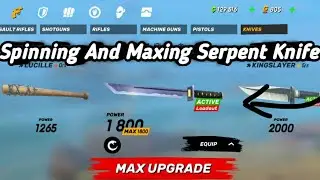 Spinning And Maxing Serpent Knife 🔪||Guns of Boom|| Maxing and Unlocking Serpent Knife.