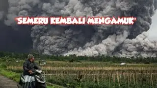 🔴☄️☄️detik detik gunung semeru memuntahkan lahar dingin dan letusan sekunder🔥🔥🔥