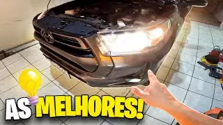 TROQUEI AS LÂMPADAS DO FAROL DA HILUX! 😍 (Eu gosto assim!)