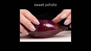 AIASMR Cutting sweet potato  #asmr #ai #relaxing #shortvideo #shortsvideo #shorts #glasscutting